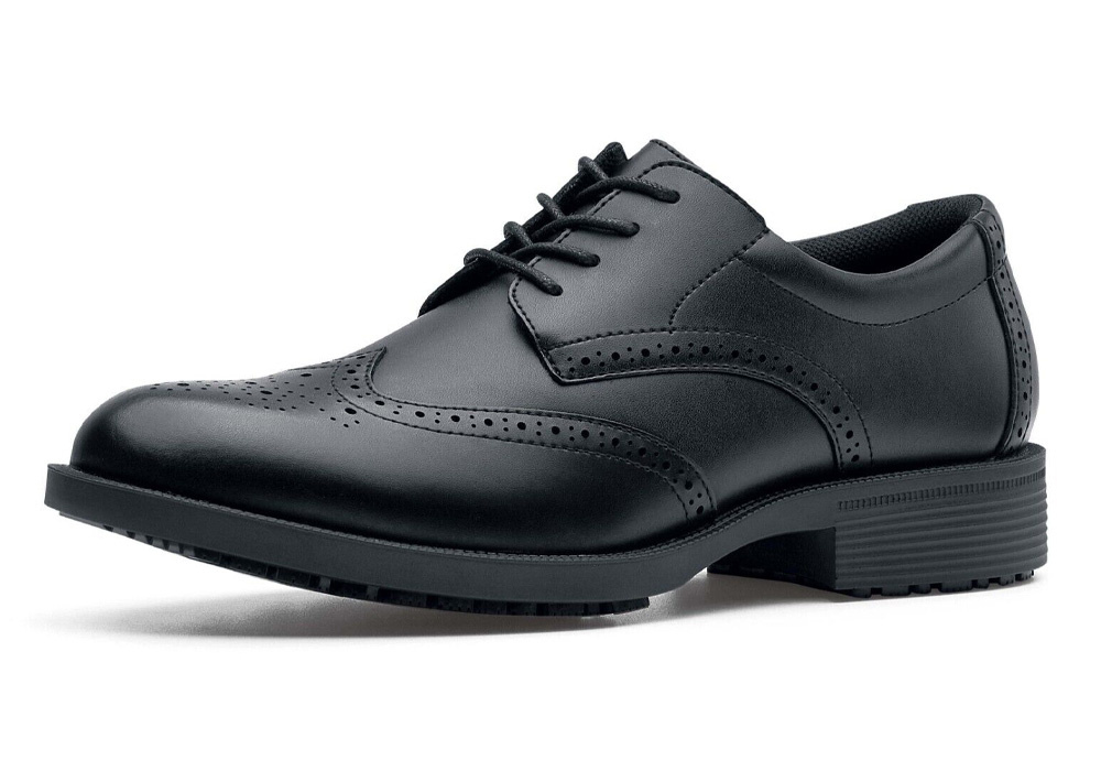 Shoes For Crews Executive Wing Tip Dressad sko - Svart (Herr) i gruppen Arbetsskor / Skotyper / Snrskor / Herr hos shoemed.se (SVART_0885999183022_203r)